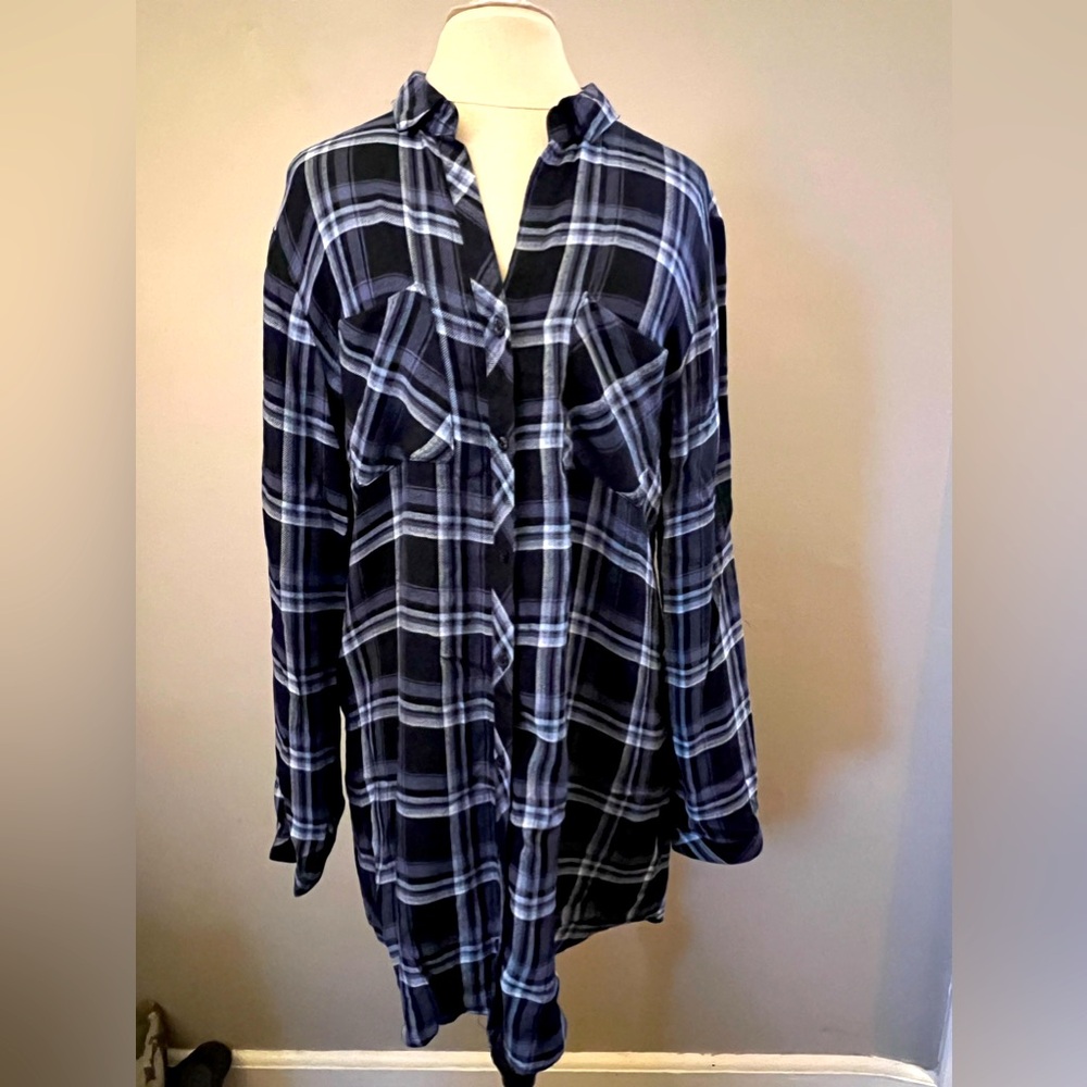 Bella Dahl women’s lightweight flannel shirt dress. size M